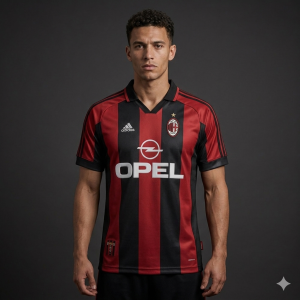 Camisa retrô Milan adidas 1997–1998 (era Opel)