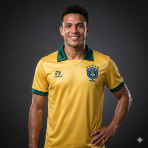 camisa retrô da Seleção Brasileira pré-Copa de 1994, usada no ciclo 1991–1993.