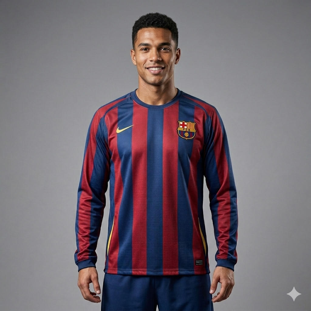 Camisa Manga Longa Barcelona Nike Reedição Total 90 Masculina