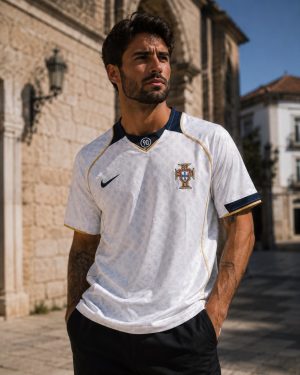 Seleção de Portugal Nike Total 90, modelo utilizado na era 2004–2006. Euro 2004.